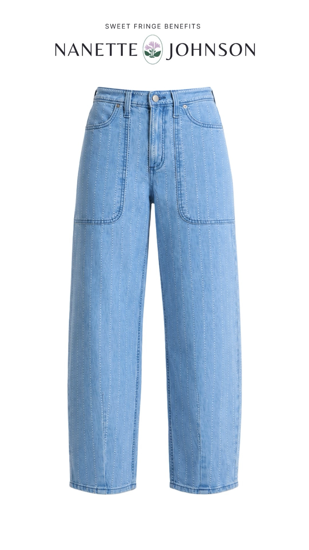 These light blue jeans are a fresh take on everyday denim, with a relaxed straight-leg fit and pretty seaming details. Easy to dress up or down with everything from a crisp shirt to a simple tee.

💡 LTK MADE EASY
❤️ Heart = Support my posts!
🔖 Save = Get sale & restock alerts
📋 Lists = Keep favorites organized
📲 Share = Send lists and products to a friend. Hello, Christmas List!
💬 Comment = Ask me anything about what I'm wearing.:-)

#LTKWorkwear #LTKTravel #LTKOver40