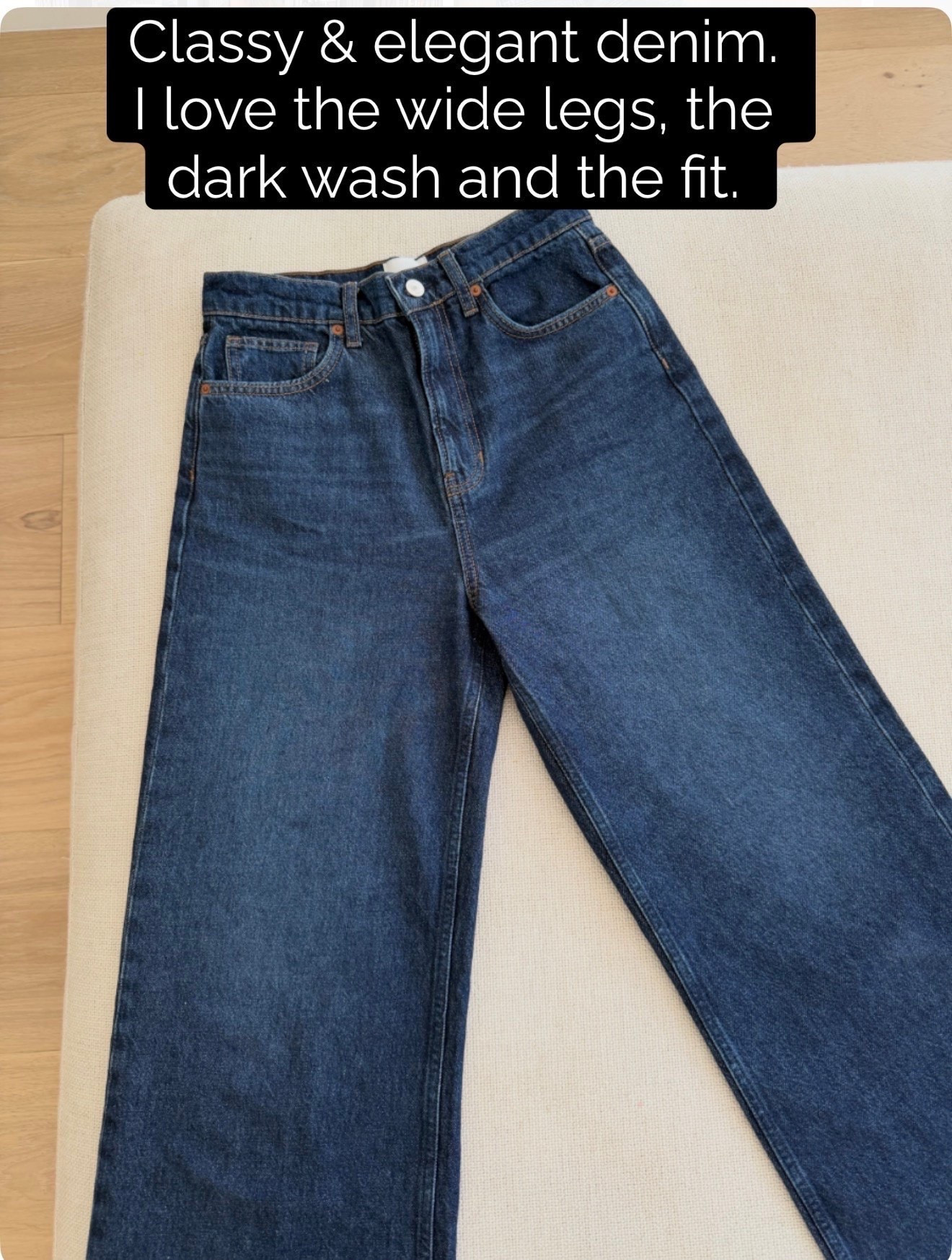 Classy & elegant denim.
I love the wide legs, the dark wash and the fit.

#LTKU #LTKOver40 #LTKSeasonal