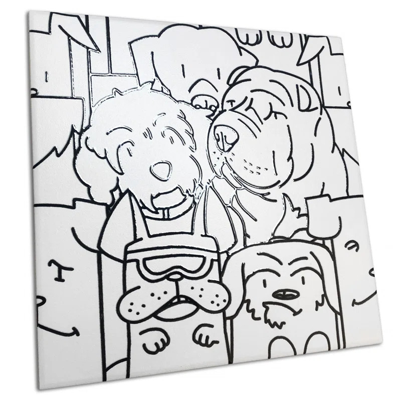 Oh My Dog 10" x 10" Porcelain Patterned Wall & Floor Tile | Wayfair North America