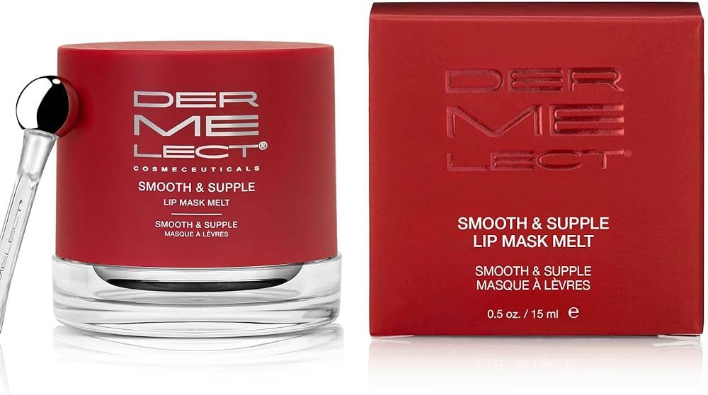 Dermelect Smooth & Supple Lip Mask Melt Anti Aging Lip Balm with Castor Oil, Jojoba, Abyssinian, ... | Amazon (US)