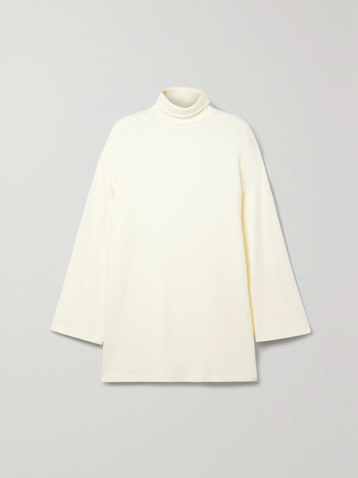 Reformation - Aspen Stretch Tencel Lyocell And Cotton-blend Jersey Turtleneck Mini Dress - Cream | NET-A-PORTER (UK & EU)
