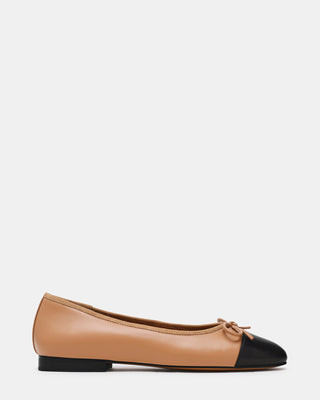Steve Madden Women's Kit Black/natural Ballet Flats - Black Natural - Size 6.5 - Leather | Steve Madden (US)