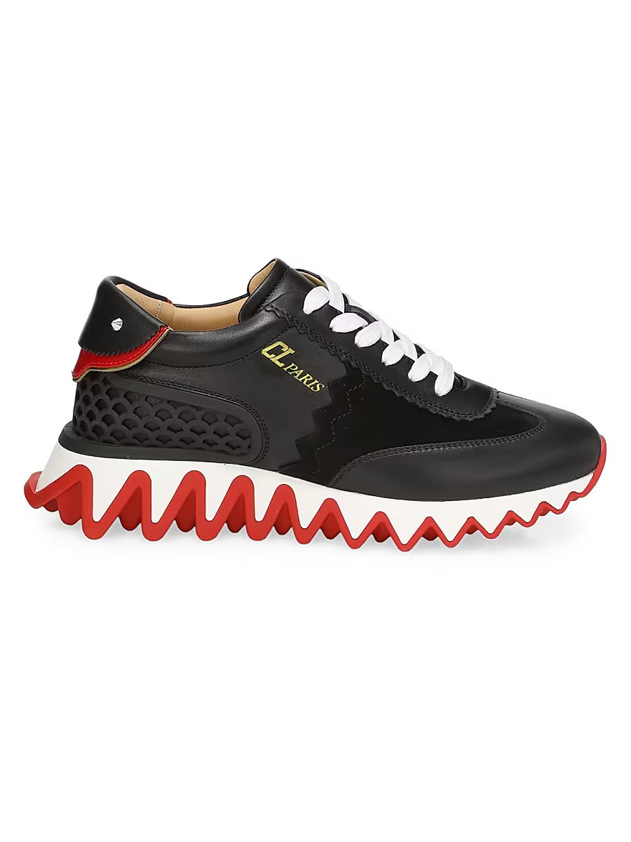 Women's Loubishark Leather Low-Top Sneakers - Black - Size 8.5 | Saks Fifth Avenue