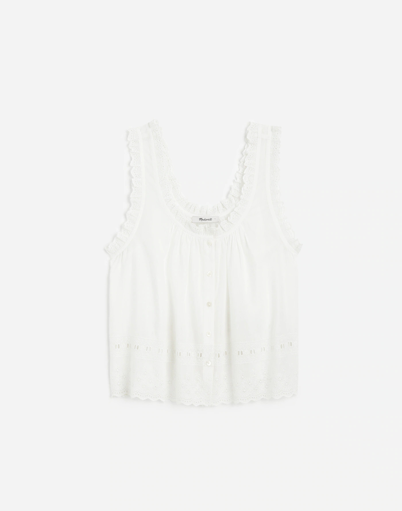 Embroidered Scalloped Tank | Madewell