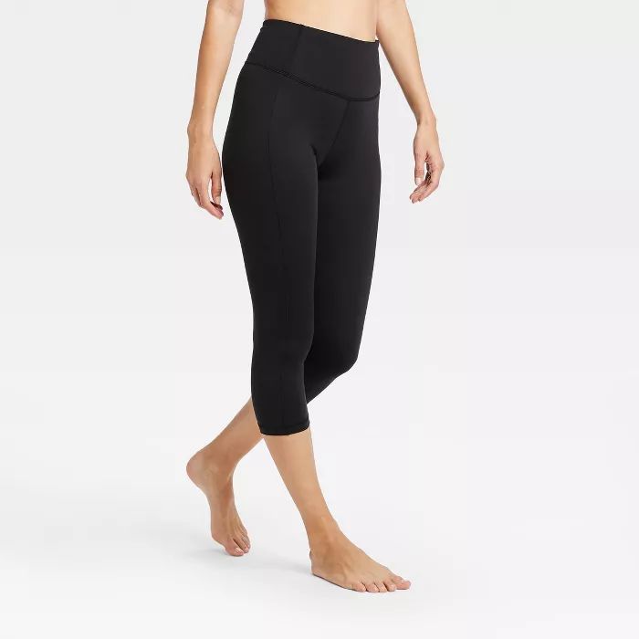 Women's Contour Power Waist High-Waisted Capri Leggings 20" - All in Motion™ Black | Target