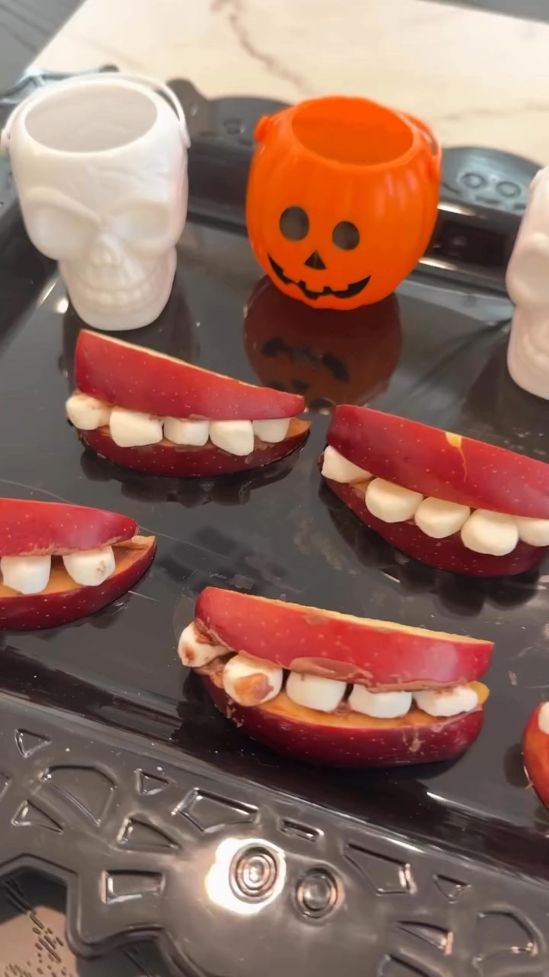 Boo to you and you and YOU! Now that the kids are back in school, the spooks are going to come calling. And your Halloween party ideas need to get flowing!

Sharing to you this super Easy Halloween Snack Idea for your next Halloween party!

So easy to prepare, it takes 5 minutes . Halloween will be here soon and you need to start planning those Halloween party .

This is the “Teeth apple Smile”

What you need :
⭐️Red dark apple
⭐️Mini marshmallows
⭐️Melted chocolate you can use any chocolates you like

Save this post for your upcoming Halloween party 👻🎃💀

Don’t forget to follow me for more Halloween tips and recipes from my future post.

What are your plans for Halloween party 🎃? Will you try to prepare this?

•
#californiablogger #mominfluencer #momfluencer #californiamom #halloweenlifestyle #halloweenpartyideas #halloweenpartyfood #halloweenideas #halloweenfood #halloweenpartysnack #halloweenideas #asianmom #simplypetiterayfamily

Healthy halloween treat so easy to make 🎃👻

Let me know if you will try to make this 😊

Follow me @simplypetiteray for more ideas and save this for later !

#halloweentreats #healthytreats #halloweenfood #halloweenlover #halloweenseason #easyrecipesathome #easytomake

#LTKHome #LTKSeasonal