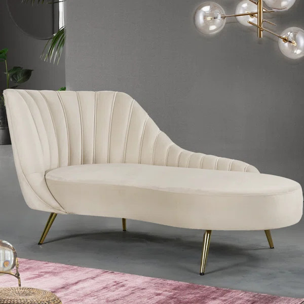 Tiberius Velvet Left-Arm Chaise Lounge | Wayfair North America