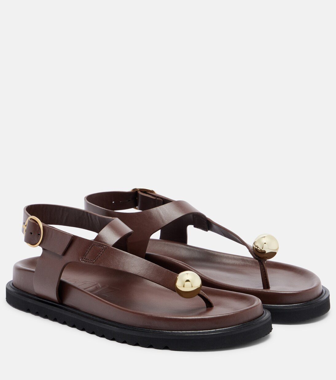 Spiaggia leather sandals | Mytheresa (UK)