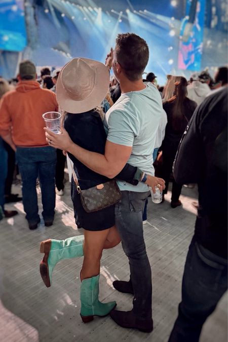 Concert outfit idea!🩵 Country concert idea- denim romper dress. 
I did medium in denim dress for length! It’s on preorder so I’m linking similar too!😘 

Boots: Lagoon 

Denim dress. Festival style. Country concert outfit. 

#LTKFestival #LTKshoecrush #LTKstyletip