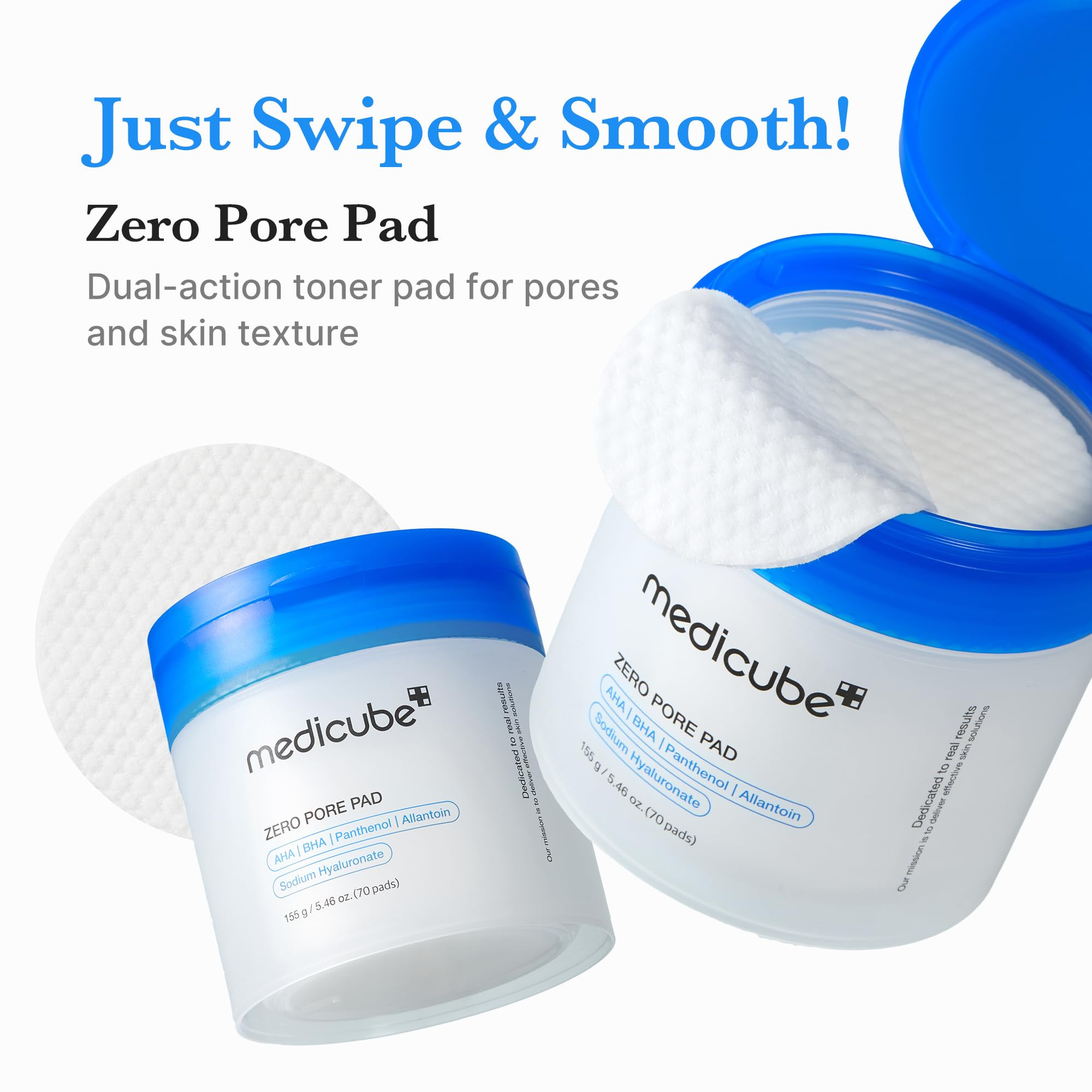 medicube Toner Pads Zero Pore Pad 2.0 | Dual-Textured Facial Pad for Exfoliation and Pore Care wi... | Amazon (US)