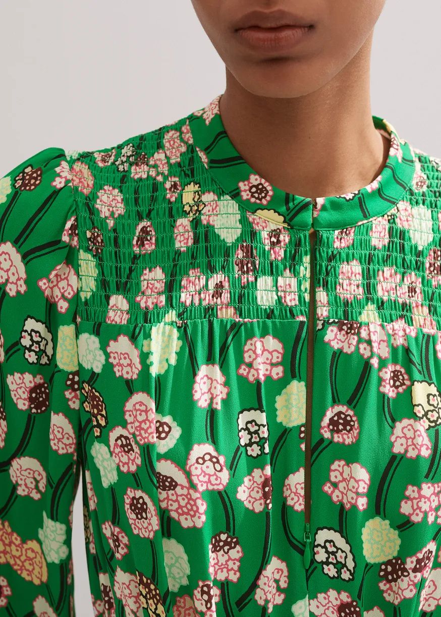 Lantana Flower Print Drawstring Maxi Dress | ME+EM Global (Excluding US)