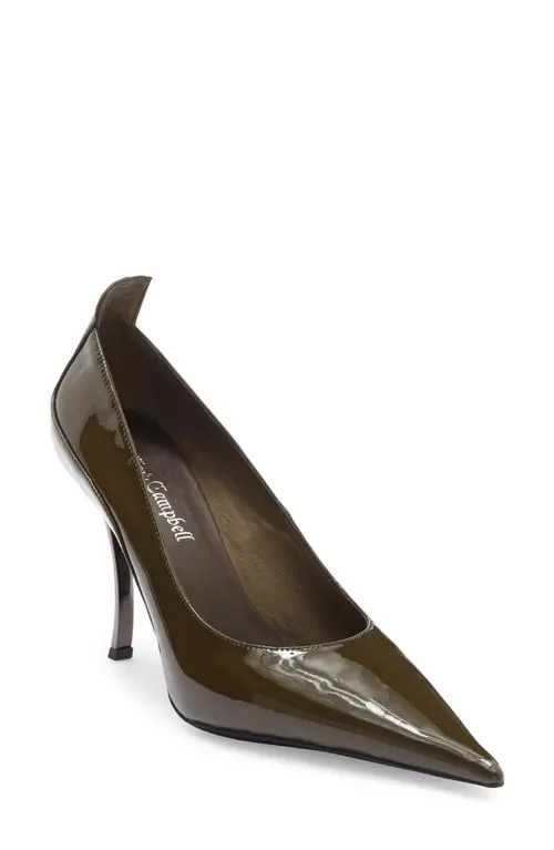 Jeffrey Campbell Freak Out Pointed Toe Pump in Khaki Patent at Nordstrom, Size 7 | Nordstrom
