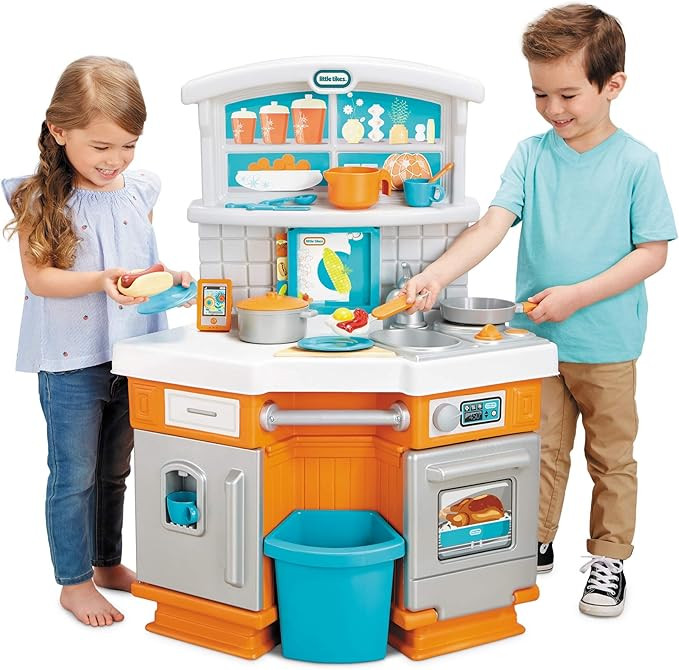 Little Tikes Home Grown Kitchen - Role Play Realistic Kitchen Real Cooking & Water Boiling Sounds... | Amazon (US)