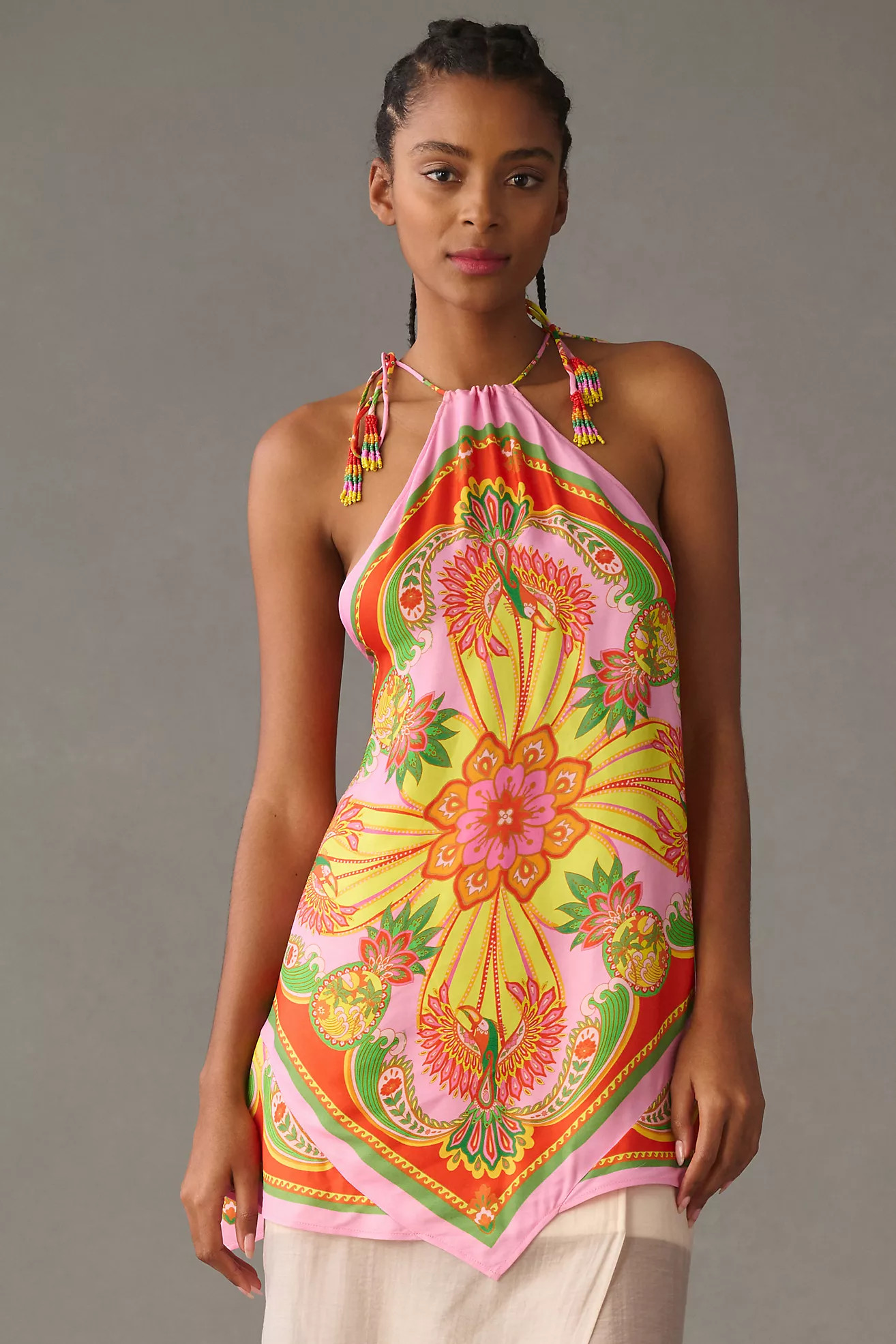 Farm Rio Toucans Scarf Halter Dress | Anthropologie (US)