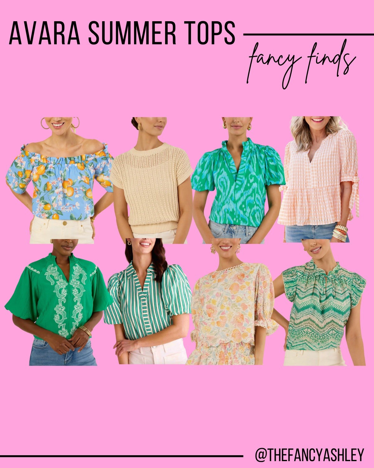 Officially obsessed with these darling summer tops from Avara—fab colors and prints for the best summer or vacay vibes. Pair with denim shorts, a cute skirt, and your favorite wedges. My code FANCY15 gets you 15% off!

#LTKStyleTip #LTKSeasonal