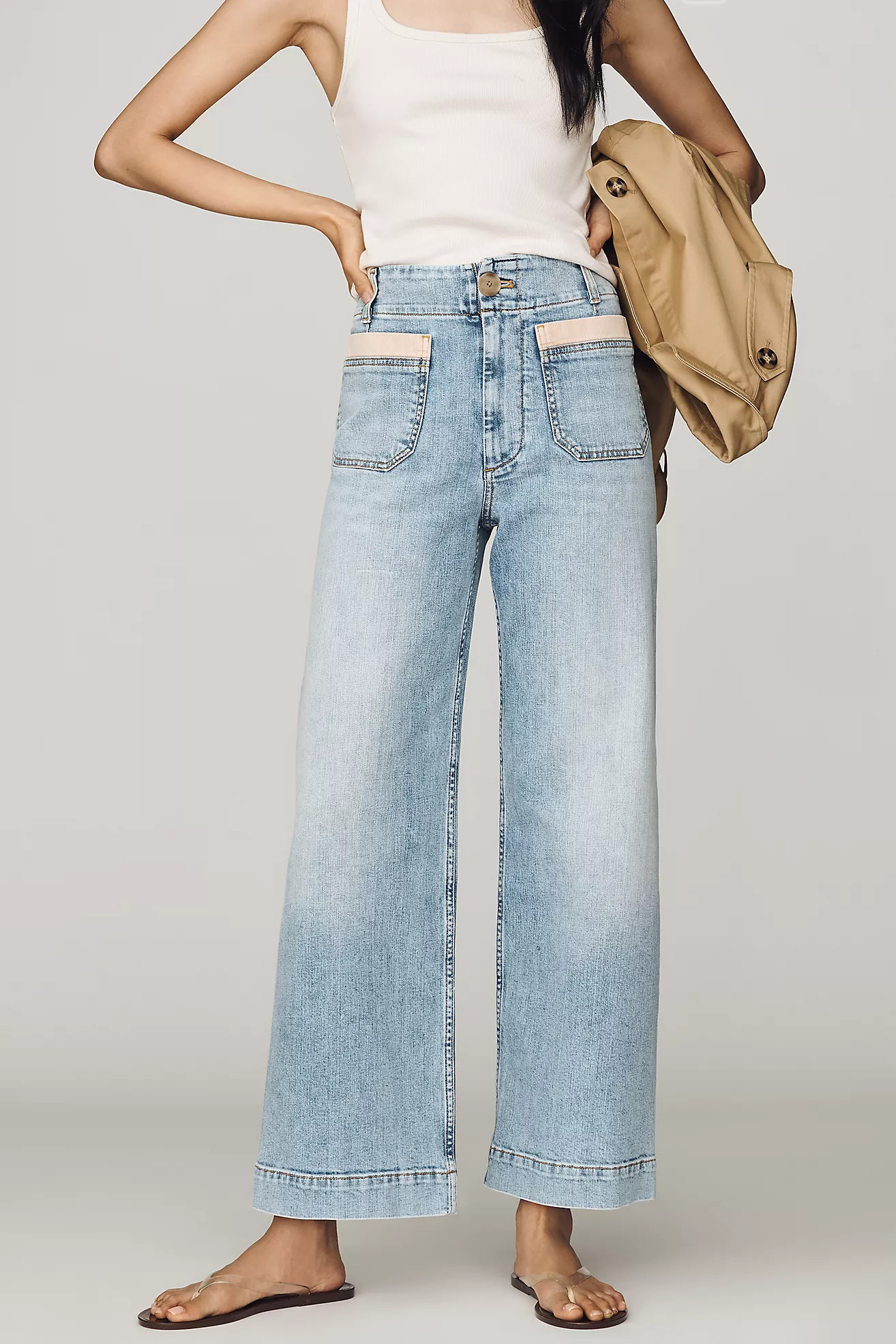 Maeve Colette High-Rise Wide-Leg Full-Length Jeans | Anthropologie (US)