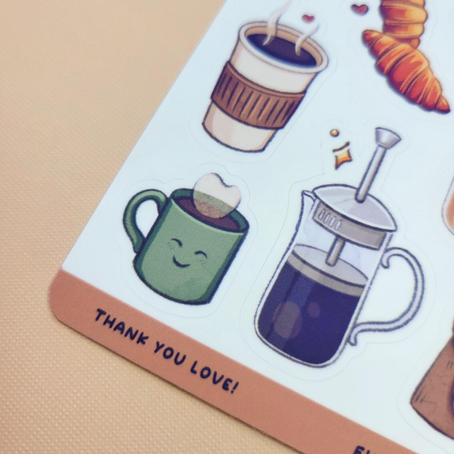 Coffee Date Sticker Sheet, Café Inspired, Waterproof - Etsy | Etsy (US)