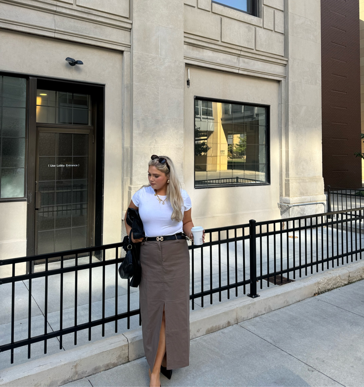 Me 🤝🏻 denim maxi skirts in the fall 🤎 

Outfit linked here! 

#LTKMidsize #LTKSeasonal #LTKFindsUnder100