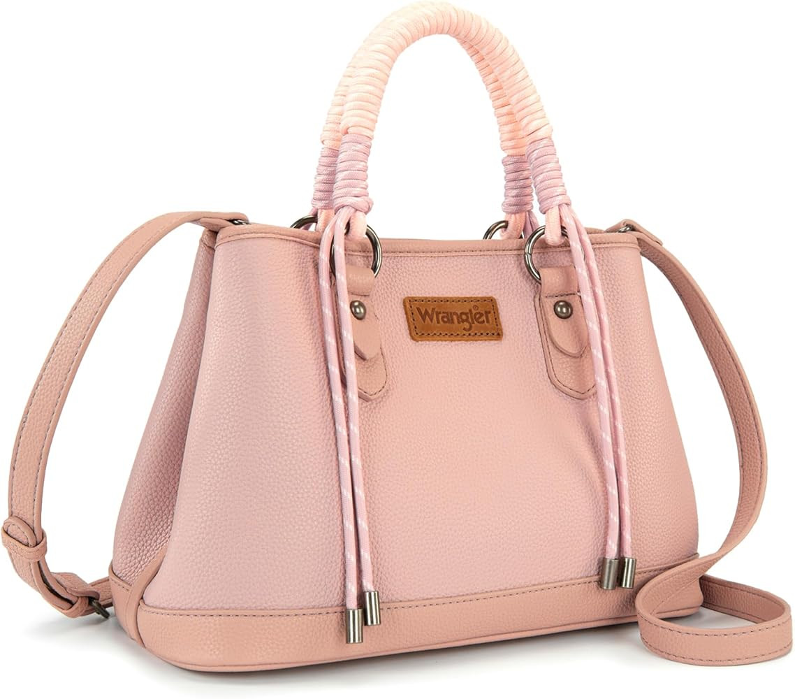 Montana West Wrangler Tote Bags for Women Medium Satchel Purse with Designer Braided Rope Top Han... | Amazon (US)