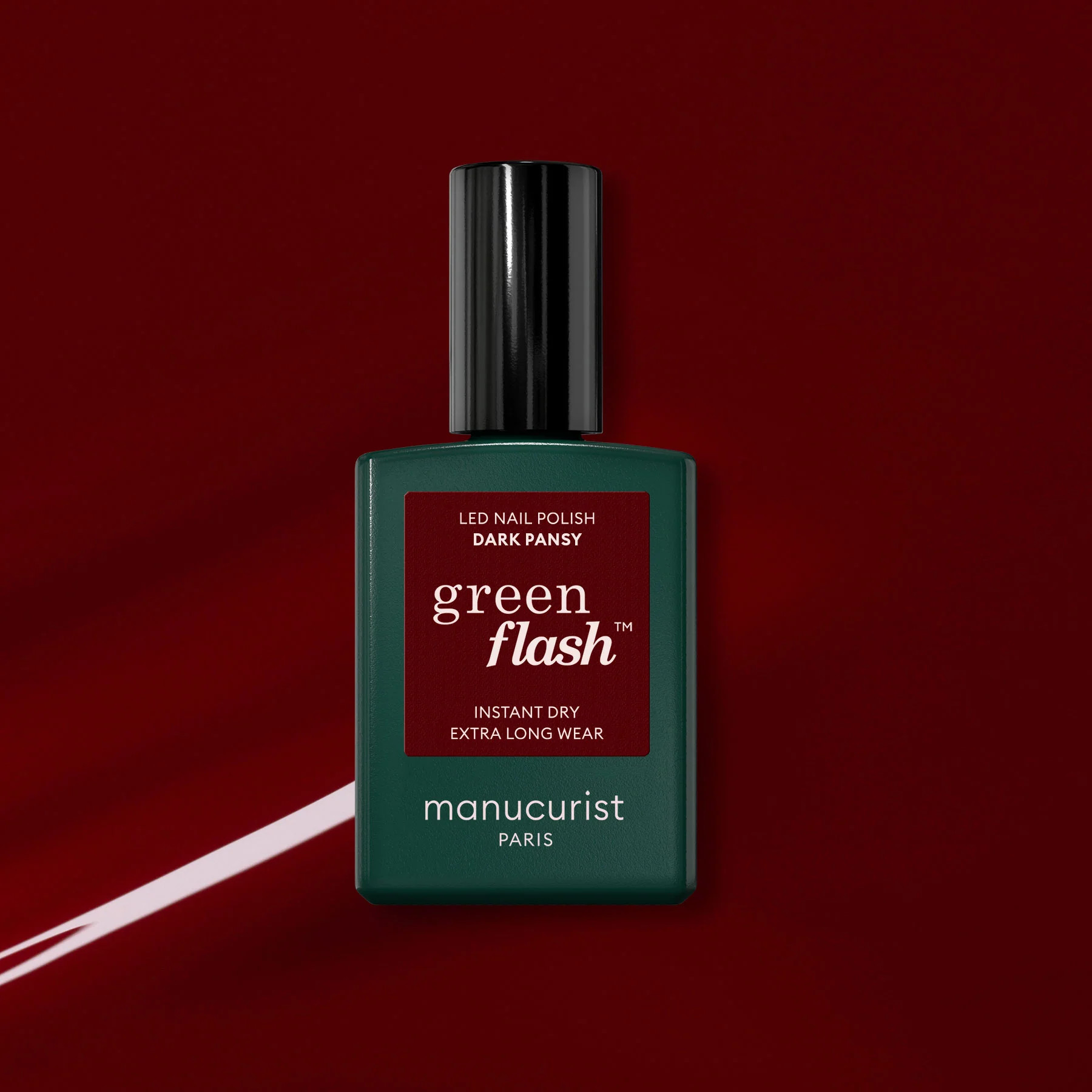 Burgundy nail LED polish Dark Pansy - Green Flash | Manucurist | Manucurist Global
