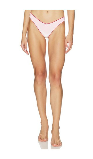 Frankies Bikinis Dove Velvet Bikini Bottom in Pink. - size S | Revolve Clothing (Global)