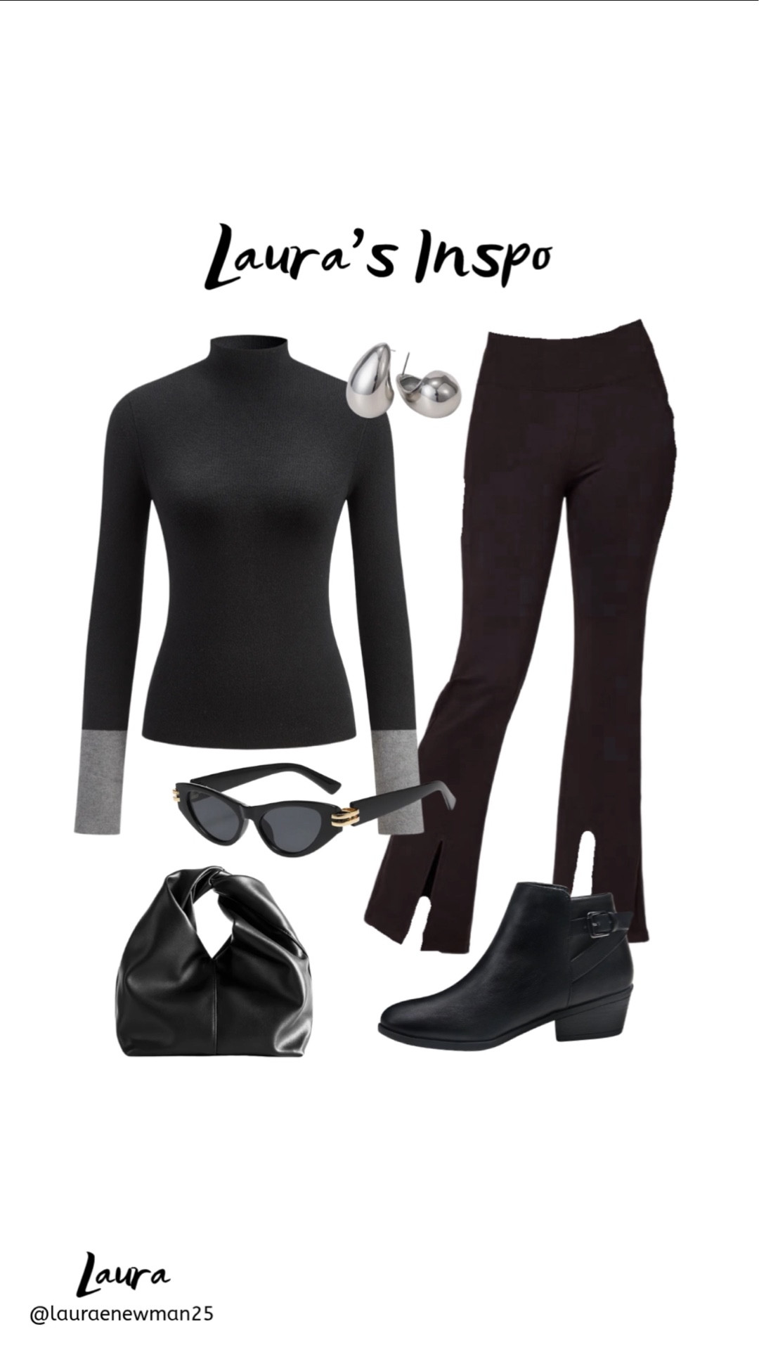 Effortless chic with a polished edge 🖤🩶

Wearing the long sleeve contrast cuff knit top from Commense paired with sleek Amazon bootcut trousers + classic ankle boots. Finished with my go-to Commense sunnies + statement bag for that elevated everyday look. 🖤

Minimal, flattering, and so easy to style—this is one of those outfits you’ll reach for on repeat 🖤🩶