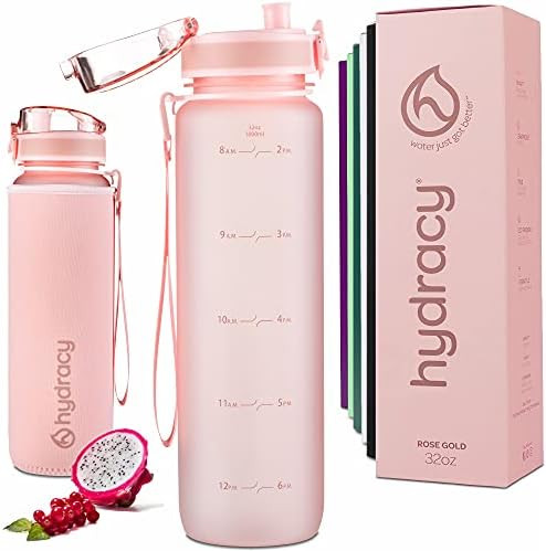 Hydracy Water Bottle with Time Marker - Large 1 Liter 32 Oz BPA Free Water Bottle -Leak Proof & N... | Amazon (US)