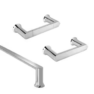 Genta LX 3-Piece Bath Hardware Set with 24 in. Towel Bar, Hand Towel Bar, and Toilet Paper Holder... | The Home Depot