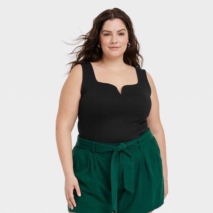 Women's Corset Slim Fit Tank Top - Ava & Viv™ | Target