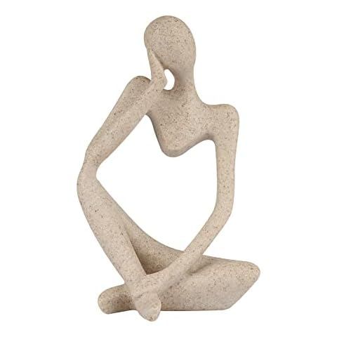 Thinker Sculptures, Sandstone Resin Thinker Statue Ornaments, Abstract Style Housewarming Gifts, ... | Amazon (US)