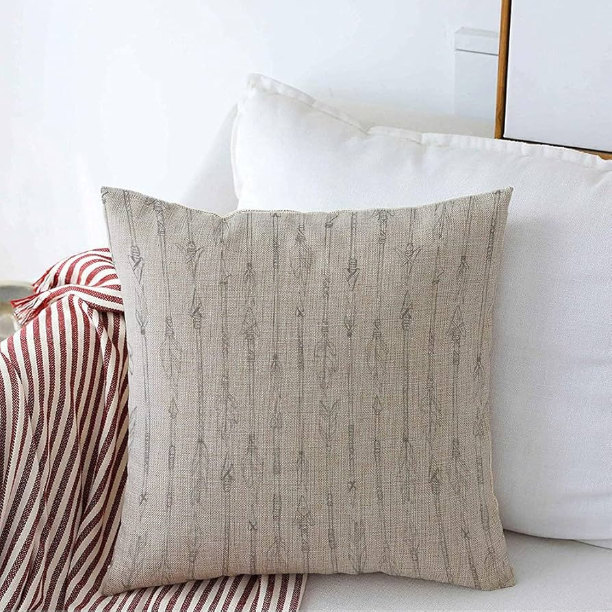Decorative Pillow Cover Tribal Line Surface Arrows Spirit Texture Indian Aztec Vintage Doodle Arr... | Amazon (US)