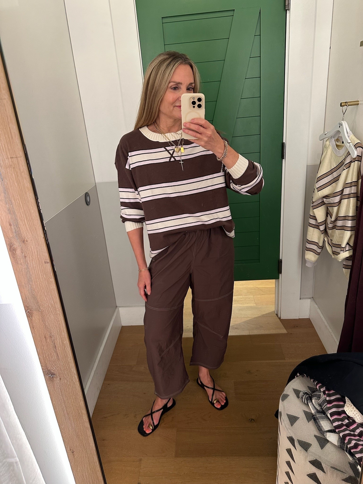 I’m a sucker for a good stripe and @Aerie you got me good! The color combos on these lightweight sweaters🤌🏼 Also couldn’t resist these brown barrel pants—easy pull-on style, cool & breathable fabric, and light as a feather.

#LTKgrwm #LTKSeasonal #LTKOver40
