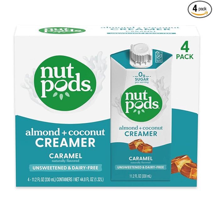 nutpods Caramel, Unsweetened Dairy-Free Liquid Coffee Creamer Made From Almonds and Coconuts (4-p... | Amazon (US)