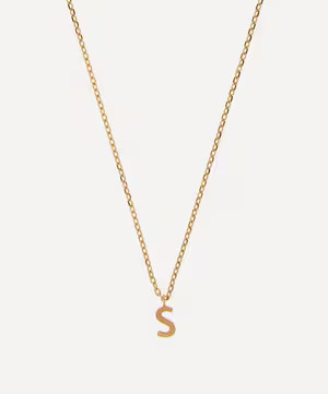 9ct Gold S Initial Pendant Necklace | Liberty London (UK)