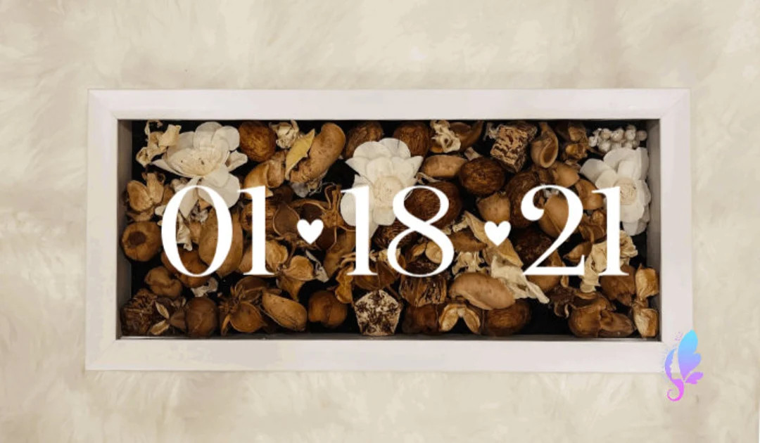 Wedding Flowers Shadow Box Date Only - Etsy | Etsy (US)