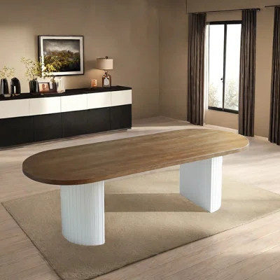 Blandine Modern Beautiful Oval Solid Wood Dining Table | Wayfair North America
