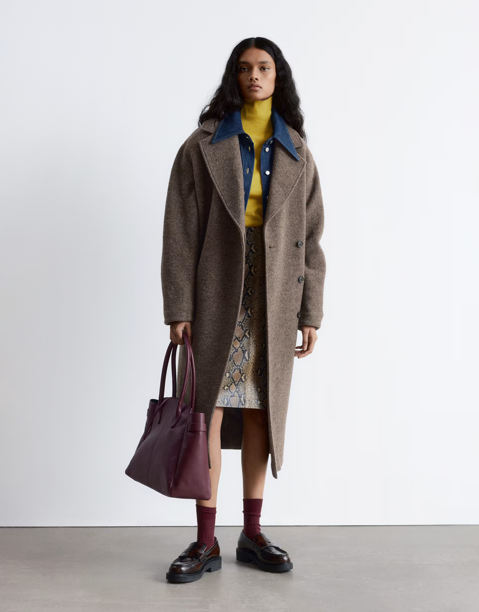 & Other Stories belted wool coat in mole brown | ASOS (Global)