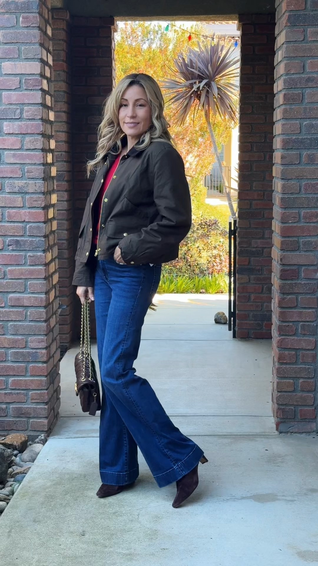 OOTD | Classic with a pop of color ❤️
One of my favorite everyday winter outfits—easy, comfortable, and timeless. These Mother Denim jeans are always a win for fit and shape, paired with brown suede side-zip booties for a little polish. I added a red cashmere sweater for warmth and color, and finished the look with my go-to J.Crew wool-blend barn-style jacket—perfect for casual days that still call for a pulled-together look.

✨ Great for errands, lunch dates, or everyday wear
✨ Comfortable, classic, and easy to repeat
✨ Timeless staples you’ll wear year after year

#ootd #LTKStyleTip #LTKClassic #winteroutfit #casualchic #everydaystyle #classicwardrobe #womensfashion

#LTKOver40 #LTKmomlife #LTKootd