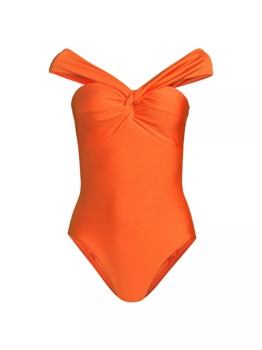 Betsy Gloss Bandeau One-Piece Swimsuit | Saks Fifth Avenue