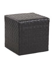 18x18 Woven Leather Pouf | Home | T.J.Maxx | TJ Maxx