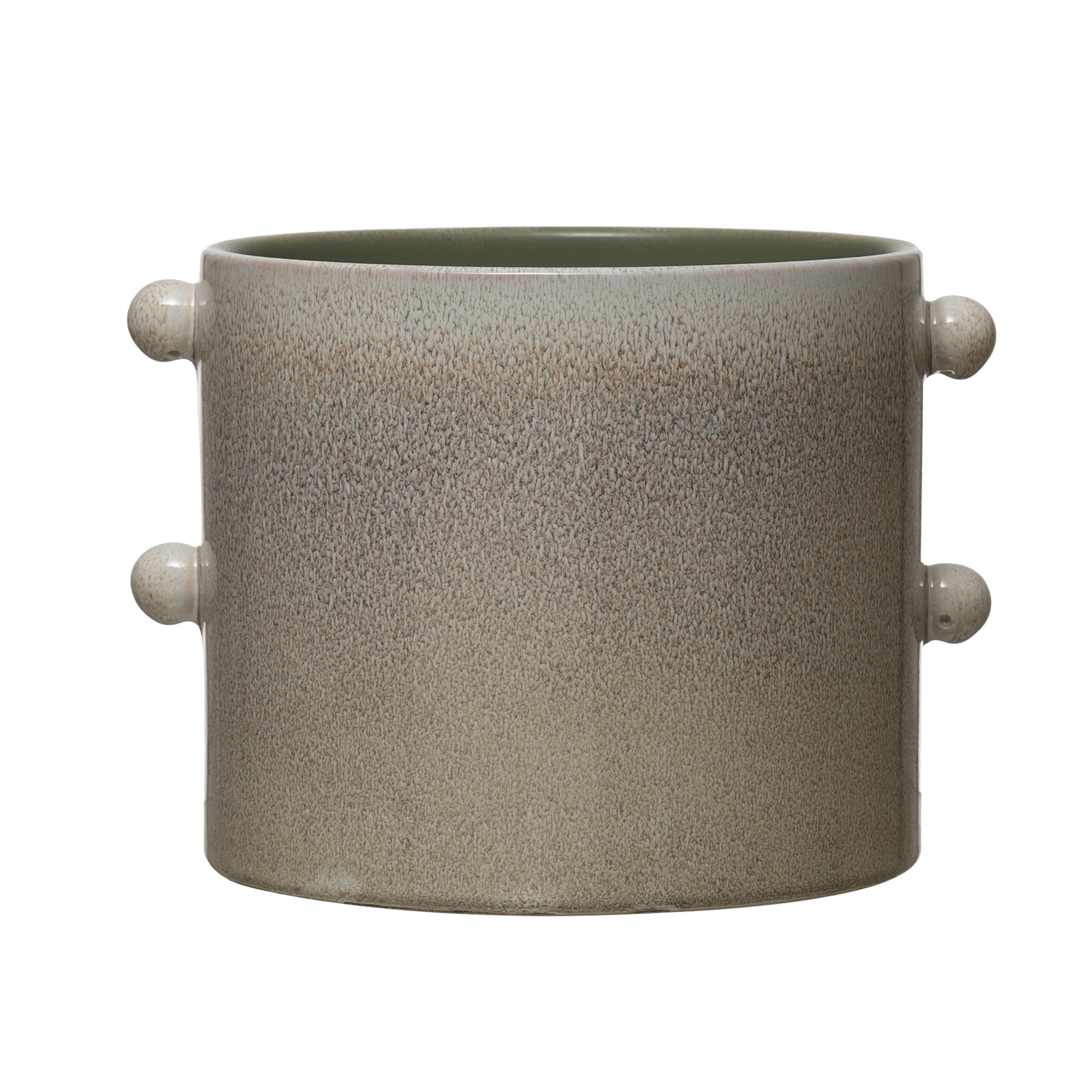 Creative Co-Op Stoneware Planter, Cream Reactive Glaze (Each One Will Vary) (Holds 7" Pot) | Walmart (US)