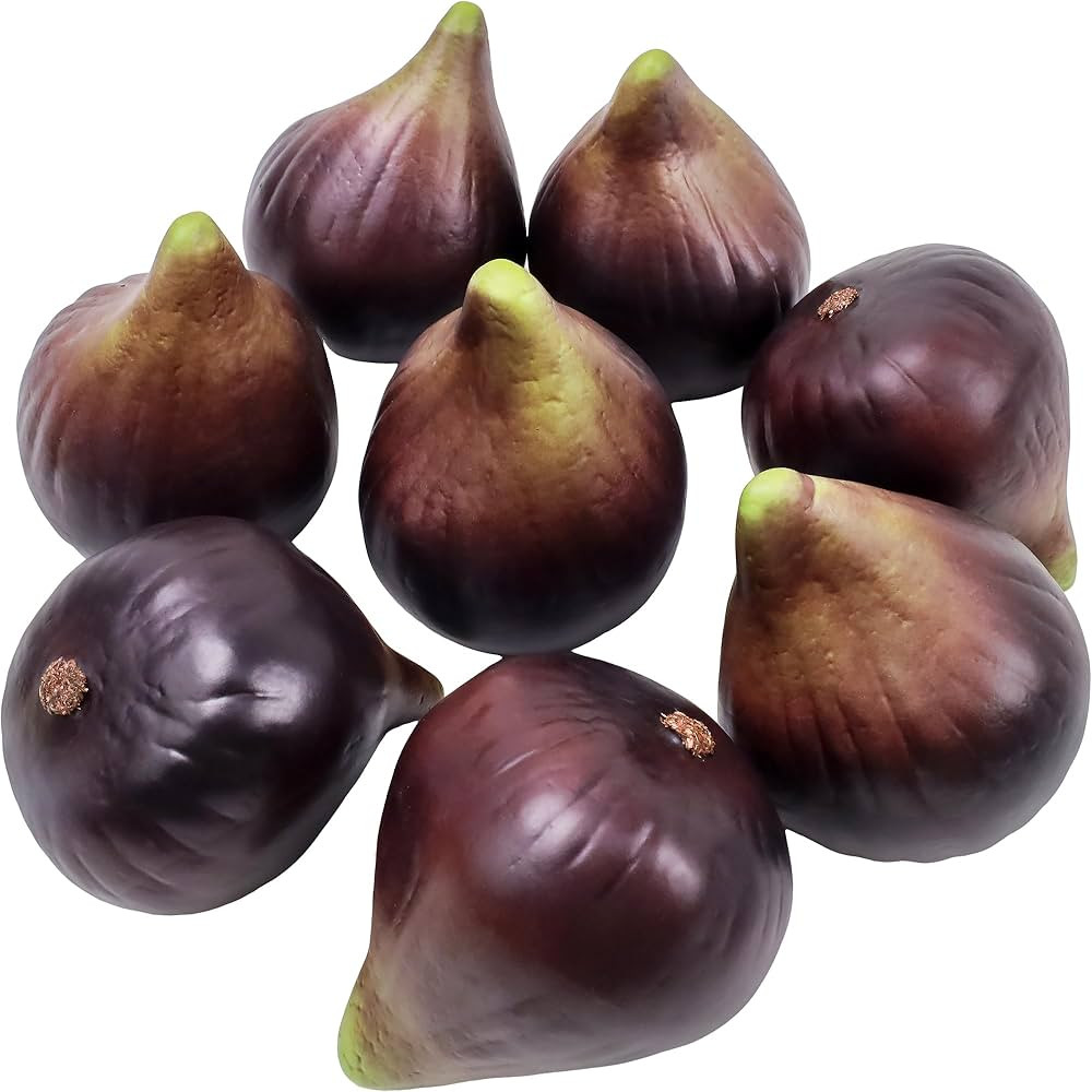 8pcs Fake Fig Artificial Realistic Fruit Decoration Lifelike Faux Figs Food Decor Bowl Filler Sim... | Amazon (US)
