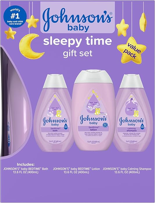Johnson's Baby Sleepy Time Gift Set with Calming Bedtime Bath Wash, Lotion & Shampoo, Baby Bedtim... | Amazon (US)