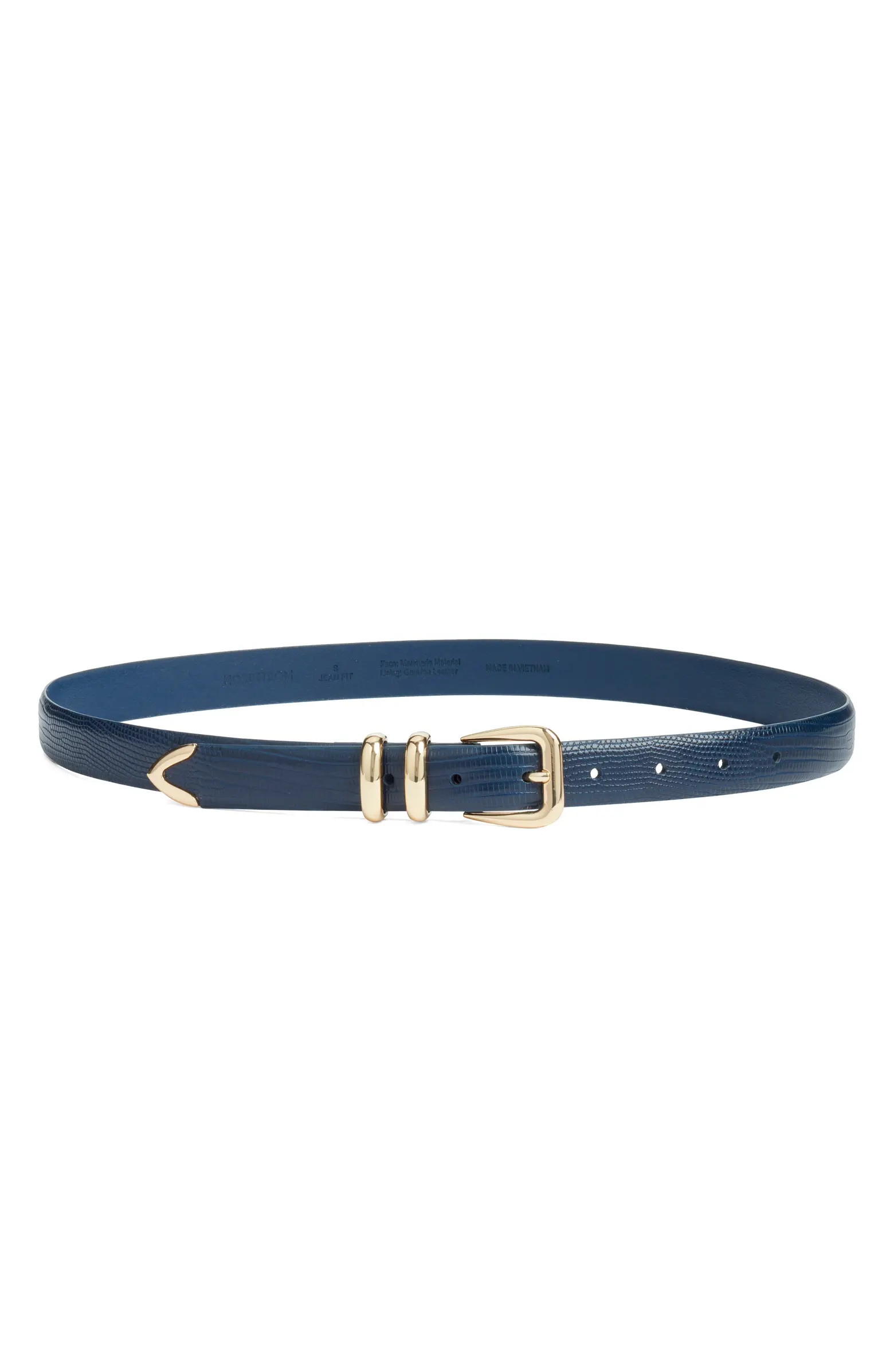 Sutton Croc-Embossed Belt | Nordstrom