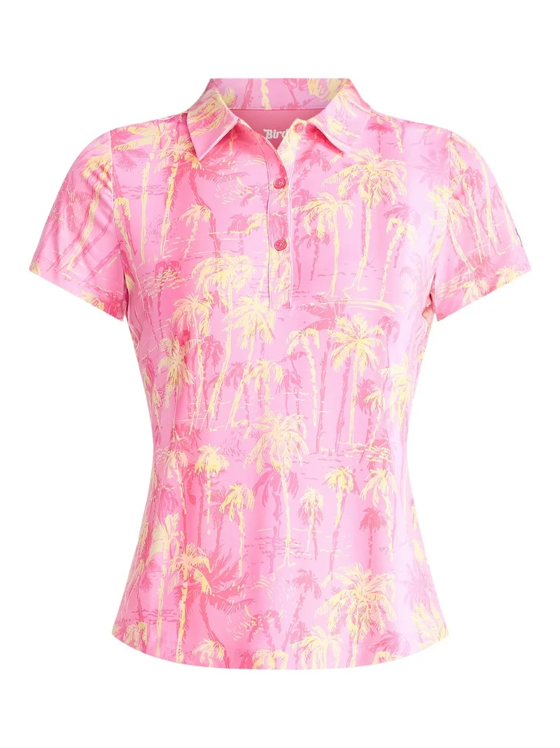 Birdie Bound Women’s Print Golf Polo Shirt with Short Sleeves, Sizes XS-XXL | Walmart (US)