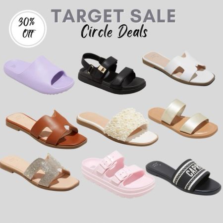 Target Circle Week - 30% off sandals! 

#targetdeals

Target deals. Target finds. Target sandals  

#LTKsalealert #LTKshoecrush #LTKSeasonal