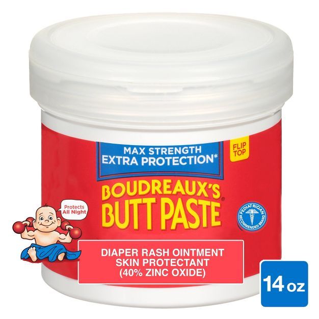 Boudreaux&#39;s Butt Paste Baby Diaper Rash Cream Maximum Strength - 14oz | Target