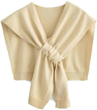 Sweater Shawl Wraps Women Solid Pashmina Shawls and Wraps Knitted Sweater Shawl Scarf Cardigan Ca... | Amazon (US)