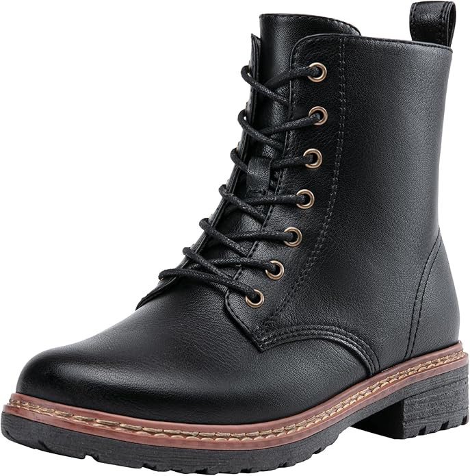 Vepose Women's 9622/23 Fashion Classic Lace Up Combat Boots Ankle Booties | Amazon (US)
