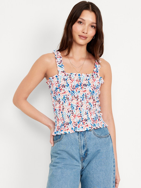 Fitted Smocked Tank Top | Old Navy (US)